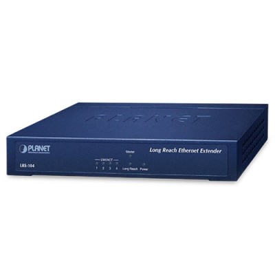 PLANET LRE-104 4-Port 10/100TX + 1-Port UTP/BNC Long Reach Ethernet Extender