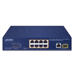 PLANET FGSD-1011HP 8-Port 10/100TX 802.3at PoE + 1-Port 10/100/1000T + 1-Port 100/1000X SFP Desktop Switch