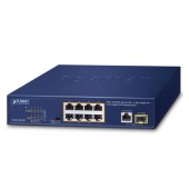 PLANET FGSD-1011HP 8-Port 10/100TX 802.3at PoE + 1-Port 10/100/1000T + 1-Port 100/1000X SFP Desktop Switch