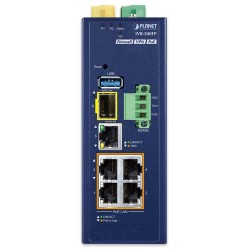 PLANET IVR-300FP Industrial 4-Port 10/100/1000T 802.3at PoE + 1-Port 10/100/1000T + 1-Port 1000X SFP VPN Security Gateway