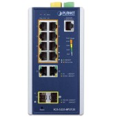 PLANET IGS-5225-8P2T2S Industrial L2+ 8-Port 10/100/1000T 802.3at PoE + 2-Port 10/100/1000T + 2-Port 1G/2.5G SFP Managed Ethernet Switch