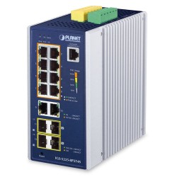 PLANET IGS-5225-8P2T4S Industrial L2+ 8-Port 10/100/1000T 802.3at PoE + 2-Port 10/100/1000T + 2-Port 100/1G SFP + 2-Port 100/1G/2.5G SFP Managed Ethernet Switch