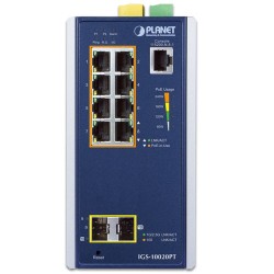 PLANET IGS-10020PT Industrial 8-port 10/100/1000T 802.3at PoE + 2-port 1G/2.5G SFP Managed Switch