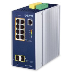 PLANET IGS-10020PT Industrial 8-port 10/100/1000T 802.3at PoE + 2-port 1G/2.5G SFP Managed Switch