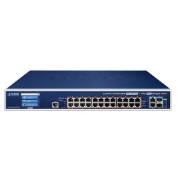 PLANET GS-6320-24UP2T2XV L3 24-Port 10/100/1000T 802.3bt PoE + 2-Port 10GBASE-T + 2-Port 10G SFP+ Managed Switch with LCD Touch Screen and Redundant Power