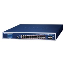 PLANET GS-6320-24UP2T2XV L3 24-Port 10/100/1000T 802.3bt PoE + 2-Port 10GBASE-T + 2-Port 10G SFP+ Managed Switch with LCD Touch Screen and Redundant Power