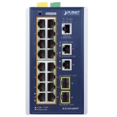 PLANET IGS-20160HPT Industrial L3 16-Port 10/100/1000T 802.3at PoE + 2-Port 10/100/1000T + 2-Port 1G/2.5G SFP Managed Ethernet Switch