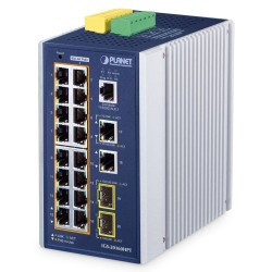 PLANET IGS-20160HPT Industrial L3 16-Port 10/100/1000T 802.3at PoE + 2-Port 10/100/1000T + 2-Port 1G/2.5G SFP Managed Ethernet Switch