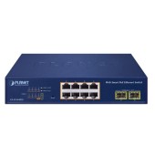 PLANET GS-2210-8P2S 8-Port 10/100/1000T 802.3at PoE + 2-Port 1000X SFP Web Smart Ethernet Switch