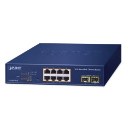 PLANET GS-2210-8P2S 8-Port 10/100/1000T 802.3at PoE + 2-Port 1000X SFP Web Smart Ethernet Switch