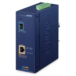 PLANET IXT-900-1X1UP Industrial 1-Port 10G SFP+ + 1-Port 10GBASE-T 802.3bt PoE++ Managed Media Converter