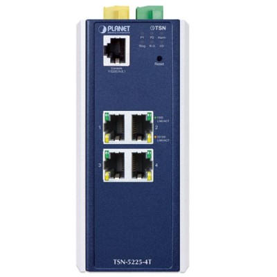 PLANET TSN-5225-4T Industrial L2+ 4-Port 10/100/1000T Managed TSN Ethernet Switch