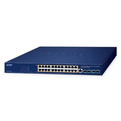 PLANET GS-4210-24UP4X 24-Port 10/100/1000T 802.3bt PoE + 4-Port 10G SFP+ Managed Ethernet Switch