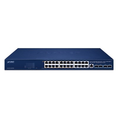 PLANET GS-4210-16UP8T4X 16-Port 10/100/1000T 802.3bt PoE + 8-Port 10/100/1000T + 4-Port 10G SFP+ Managed Ethernet Switch