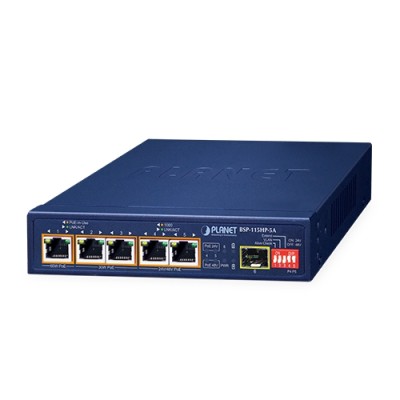 PLANET BSP-115HP-5A 5-Port Hybrid PoE Solar PoE Switch with 1-Port 1000X SFP