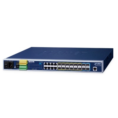 PLANET MGSW-24160F L2+ 8-Port 10/100/1000T + 12-Port 100/1000X SFP + 4-Port 10G SFP+ Managed Metro Ethernet Switch