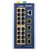 PLANET IGS-6325-16P4S L3 Industrial 16-Port 10/100/1000T 802.3at PoE + 4-Port 1G/2.5G SFP Managed Ethernet Switch