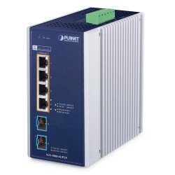 PLANET IGS-1000-4UP2X Industrial 4-Port 10/100/1000/2500T 802.3bt PoE + 2-Port 10G SFP+ Ethernet Switch